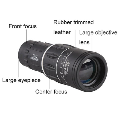 16x52 High Definition Outdoor Bird Viewing Monocular Telescope, Spec: with Clip+Tripod - Monocular Binoculars by PMC Jewellery | Online Shopping South Africa | PMC Jewellery