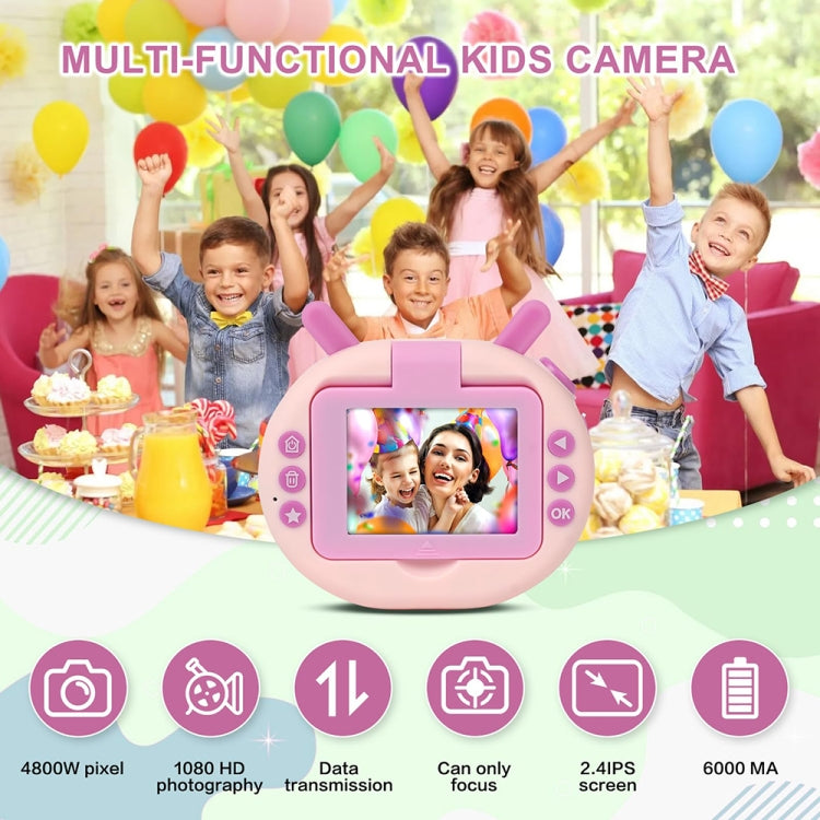 S2 2.4-Inch 180-Degree Flip-Screen 1080P HD Cartoon Children Digital Camera With Stand(Dark Green) - Children Cameras by PMC Jewellery | Online Shopping South Africa | PMC Jewellery | Buy Now Pay Later Mobicred