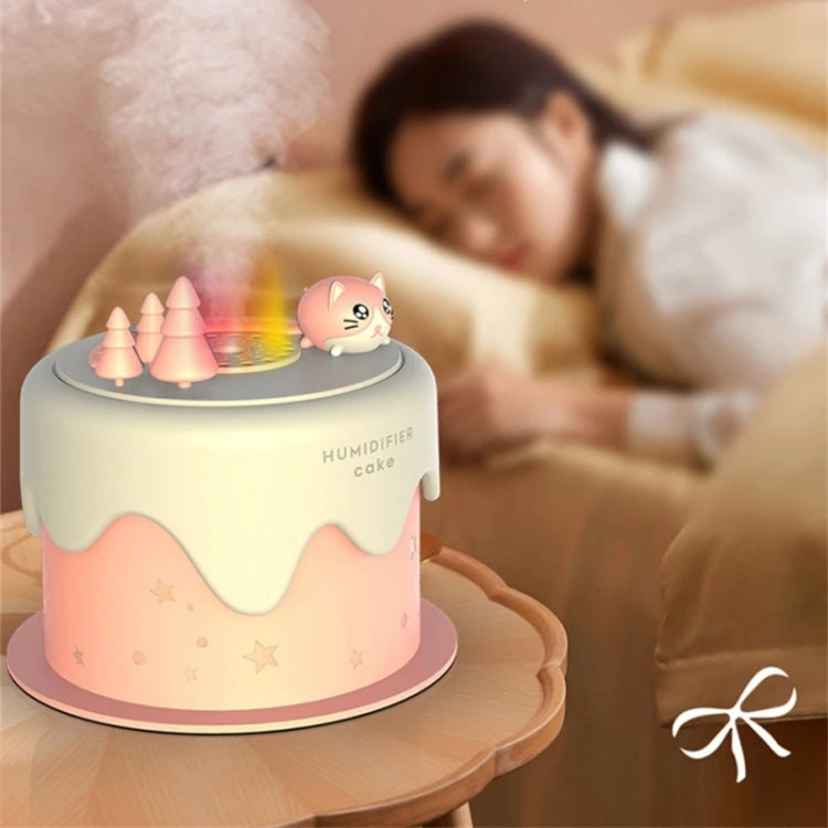 M328 Mini USB Plug-in Desktop Night Light Cartoon Cake Silent Spray Humidifier(Pink) - free shipping - PMC TechLife - Order now!
