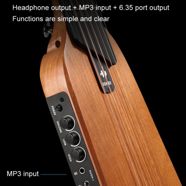 DONNER Smart Headless Silent Guitar Travel Portable Detachable Acoustic Guitar, Style: Mahogany Sunrise Color - free shipping - PMC TechLife - Order now!