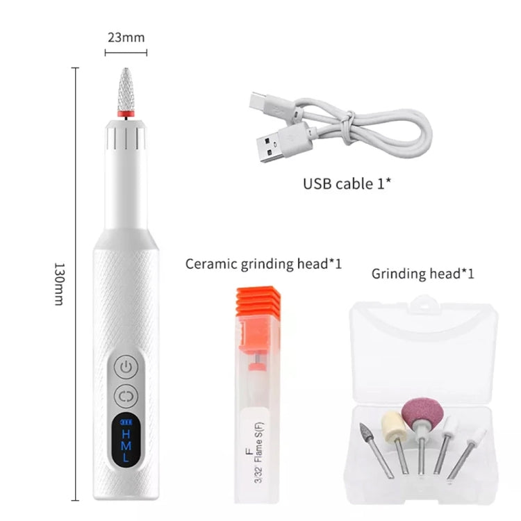 M3 USB Charging Portable Electric Nail Polisher Nail Art Tools Home Nail Art Instrument(Pink) - Grinding Tools & Accessories by PMC TechLife | Online Shopping South Africa | PMC TechLife | Buy Now Pay Later Mobicred