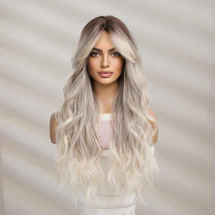 Big Wavy Women with Middle Parted Bangs Gradient Long Curly Hair Chemical Fiber Wig(LC2102-1) - free shipping - PMC TechLife - Order now!