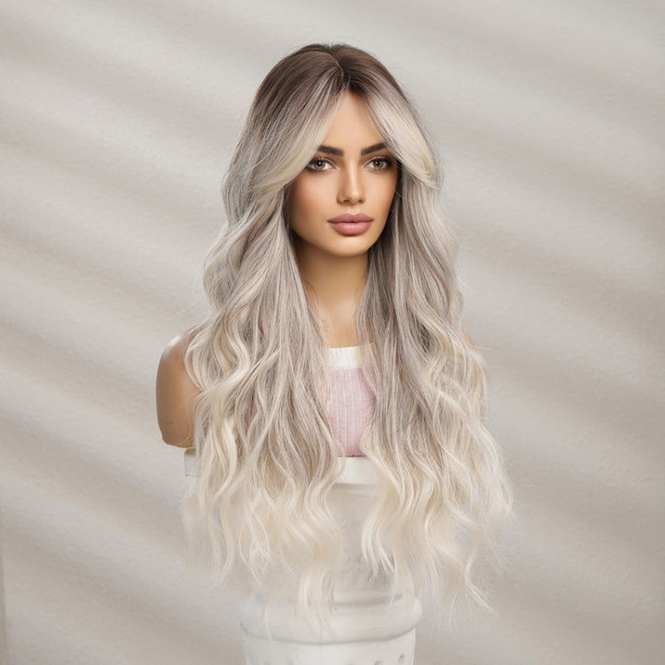 Big Wavy Women with Middle Parted Bangs Gradient Long Curly Hair Chemical Fiber Wig(LC2102-1) - free shipping - PMC TechLife - Order now!