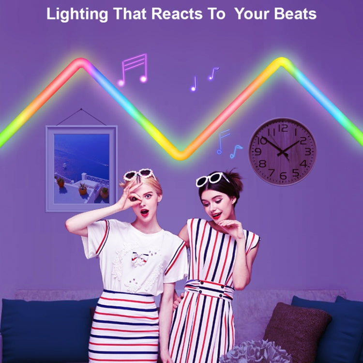 8pcs+4 Corners Bluetooth 12V RGBIC Splicing Wall Light Intelligent Remote Control Indoor Decorative Ambient Lights(UK Plug) - Novelty Lighting by PMC TechLife | Online Shopping South Africa | PMC TechLife | Buy Now Pay Later Mobicred