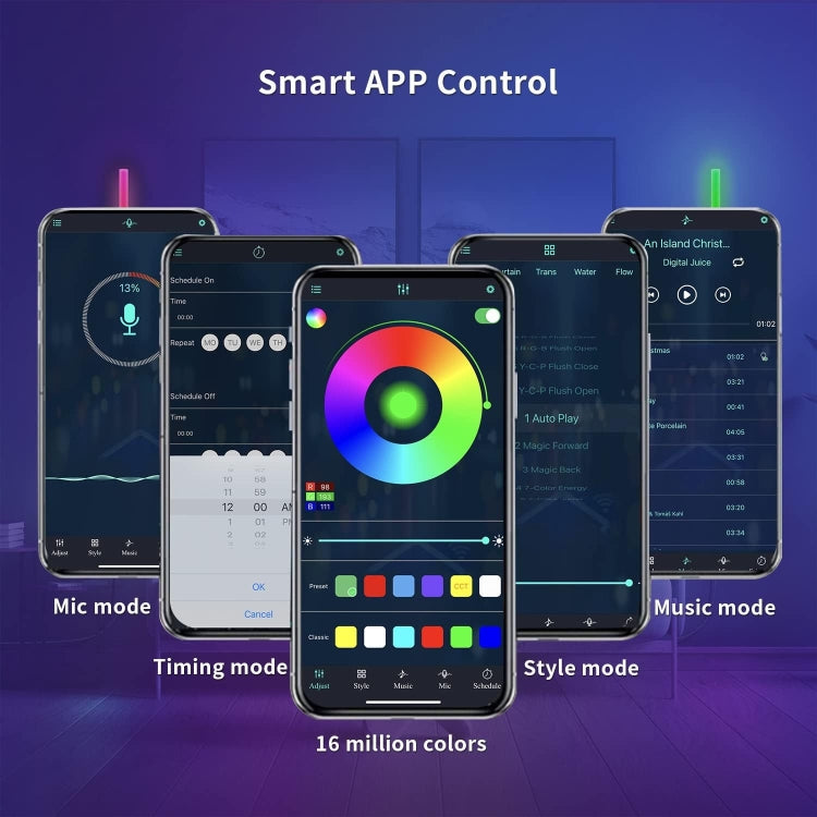 8pcs+4 Corners Bluetooth 12V RGBIC Splicing Wall Light Intelligent Remote Control Indoor Decorative Ambient Lights(UK Plug) - Novelty Lighting by PMC TechLife | Online Shopping South Africa | PMC TechLife | Buy Now Pay Later Mobicred