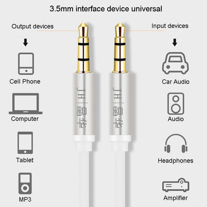 JINGHUA Audio Cable 3.5mm Male To Male AUX Audio Adapter Cable, Size: 1.2m(3 Knots Black) - Video & Audio Cable by JINGHUA | Online Shopping South Africa | PMC Jewellery | Buy Now Pay Later Mobicred