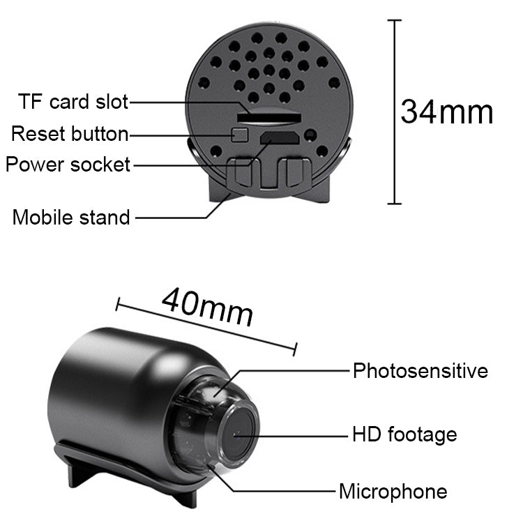 2 Million Pixel HD Home Smart WIFI Remote Mini 1080P Surveillance Camera, Specification: X5 - Mini Camera by PMC TechLife | Online Shopping South Africa | PMC TechLife | Buy Now Pay Later Mobicred
