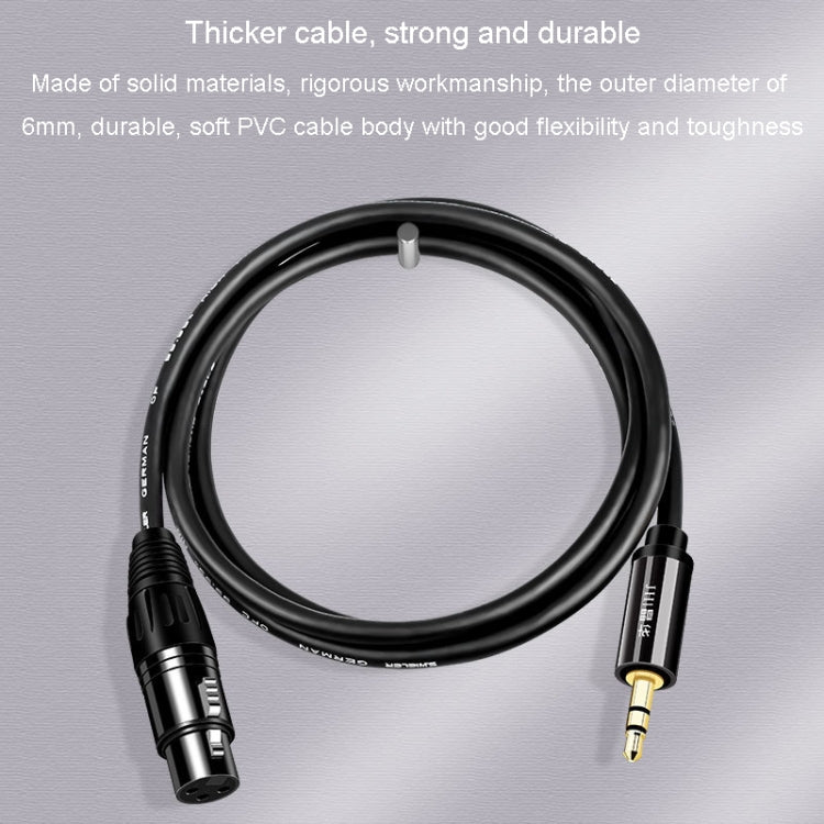 JINGHUA 3.5mm Male To XLR Female Microphone Cable Computer Mixer Audio Cable, Length: 10m - Microphone Audio Cable & Connector by JINGHUA | Online Shopping South Africa | PMC Jewellery | Buy Now Pay Later Mobicred