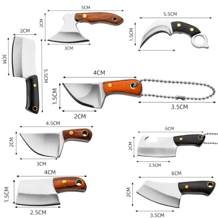 Mini Knife Keychain Portable Removal Express Pendant Accessory With Holster, Model: Kitchen Knife Sanding - Burin &Cutting Knife by PMC TechLife | Online Shopping South Africa | PMC TechLife