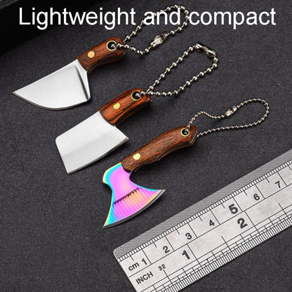 Mini Knife Keychain Portable Removal Express Pendant Accessory With Holster, Model: Axe Gold - Burin &Cutting Knife by PMC Jewellery | Online Shopping South Africa | PMC Jewellery