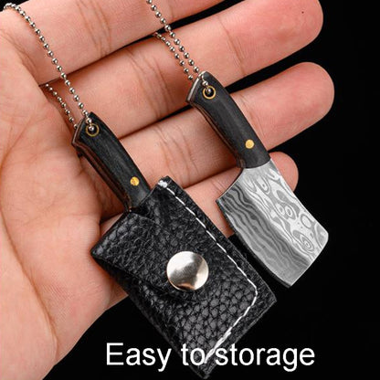 Mini Knife Keychain Portable Removal Express Pendant Accessory With Holster, Model: Colorful Wood Laser Pattern - Burin &Cutting Knife by PMC Jewellery | Online Shopping South Africa | PMC Jewellery