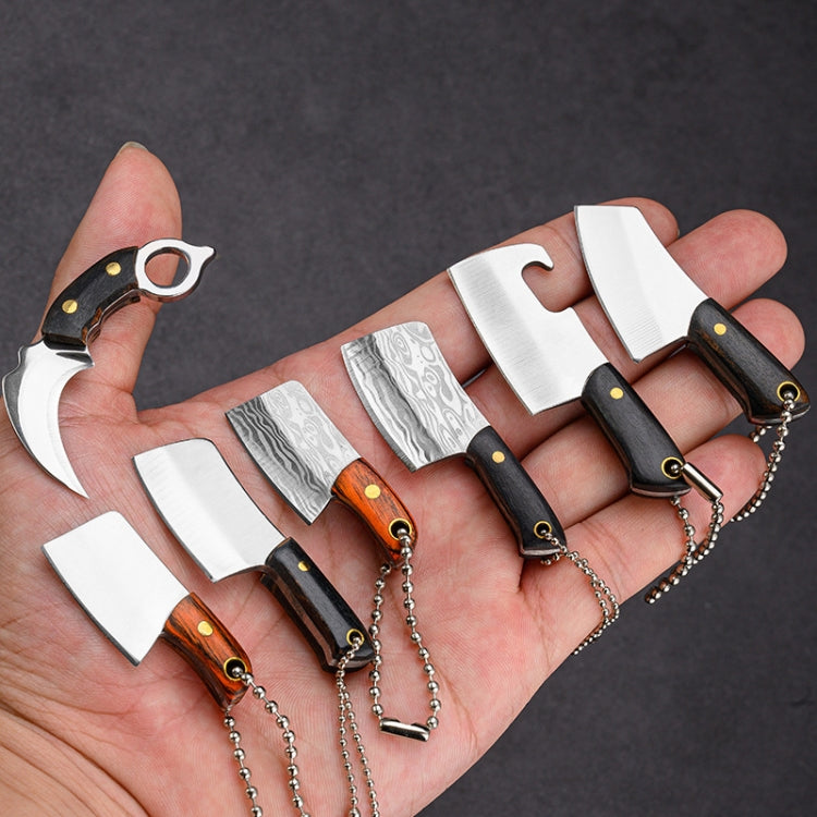 Mini Knife Keychain Portable Removal Express Pendant Accessory With Holster, Model: Colorful Wood Laser Pattern - Burin &Cutting Knife by PMC TechLife | Online Shopping South Africa | PMC TechLife
