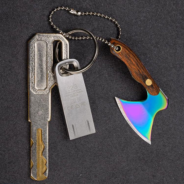 Mini Knife Keychain Portable Removal Express Pendant Accessory With Holster, Model: Axe Gold - Burin &Cutting Knife by PMC Jewellery | Online Shopping South Africa | PMC Jewellery