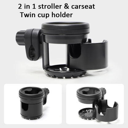 2 In 1 Baby Stroller Cup Holder Pram Milk Bottle Holder(Black) - Strollers Accessories by PMC Jewellery | Online Shopping South Africa | PMC Jewellery