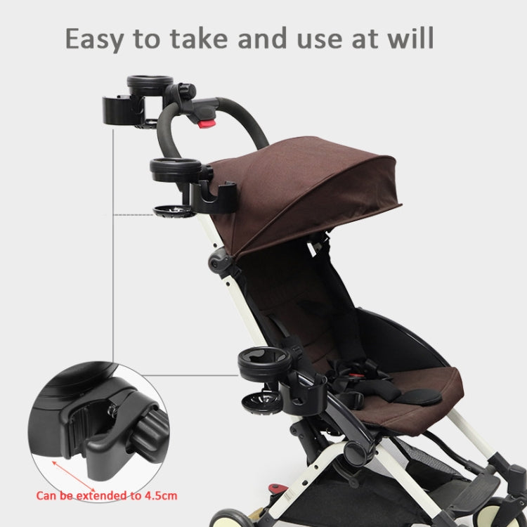 2 In 1 Baby Stroller Cup Holder Pram Milk Bottle Holder(Black) - Strollers Accessories by PMC Jewellery | Online Shopping South Africa | PMC Jewellery