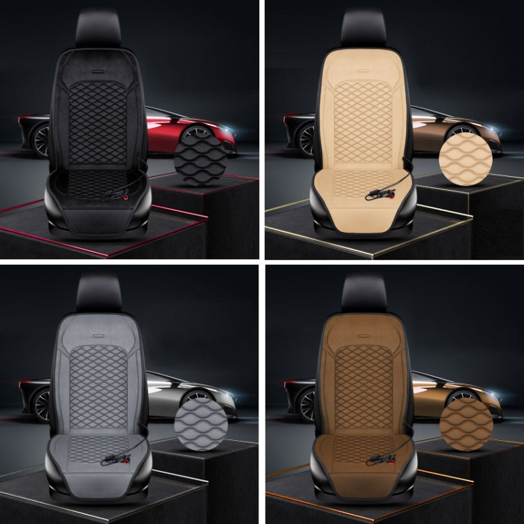 12V Car Winter Electric Heating Short Plush Seat Cushion, Color: Black - Seat Accessories by PMC Jewellery | Online Shopping South Africa | PMC Jewellery