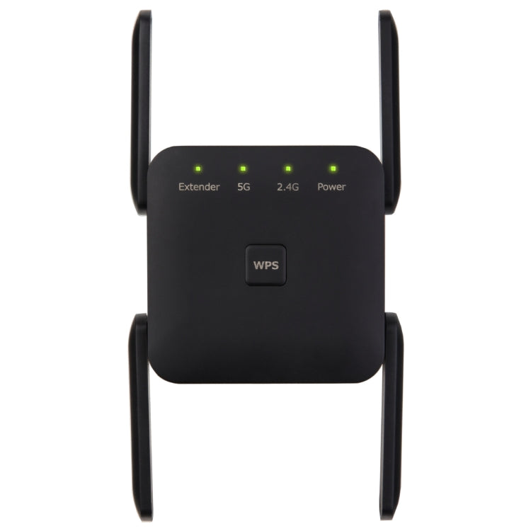 1200Mbps 2.4G / 5G WiFi Extender Booster Repeater Supports Ethernet Port Black US Plug - Broadband Amplifiers by PMC Jewellery | Online Shopping South Africa | PMC Jewellery | Buy Now Pay Later Mobicred