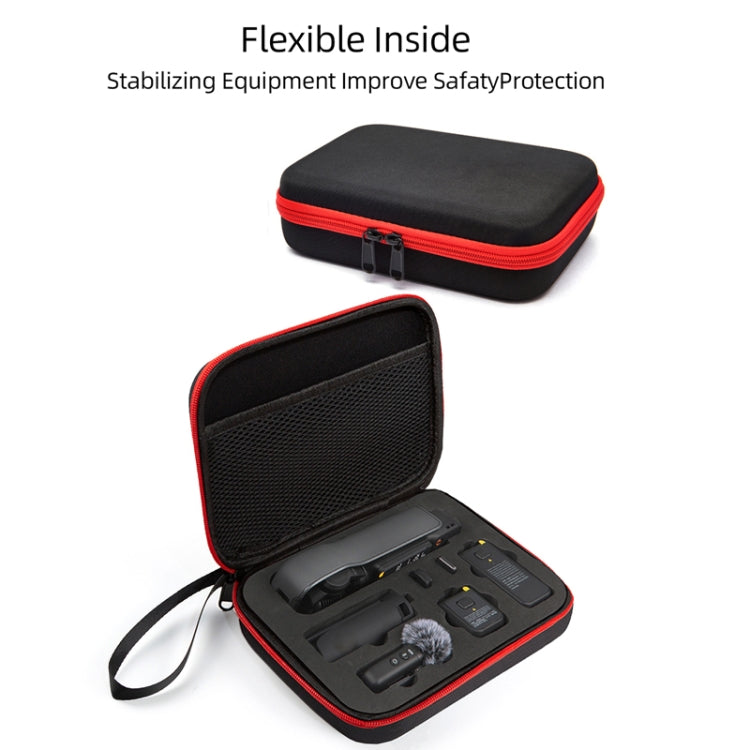 For DJI Osmo Pocket 3 Storage Bag Pocket Camera Handbag(Black Shell Red Inner) - Case & Bags by PMC Jewellery | Online Shopping South Africa | PMC Jewellery | Buy Now Pay Later Mobicred