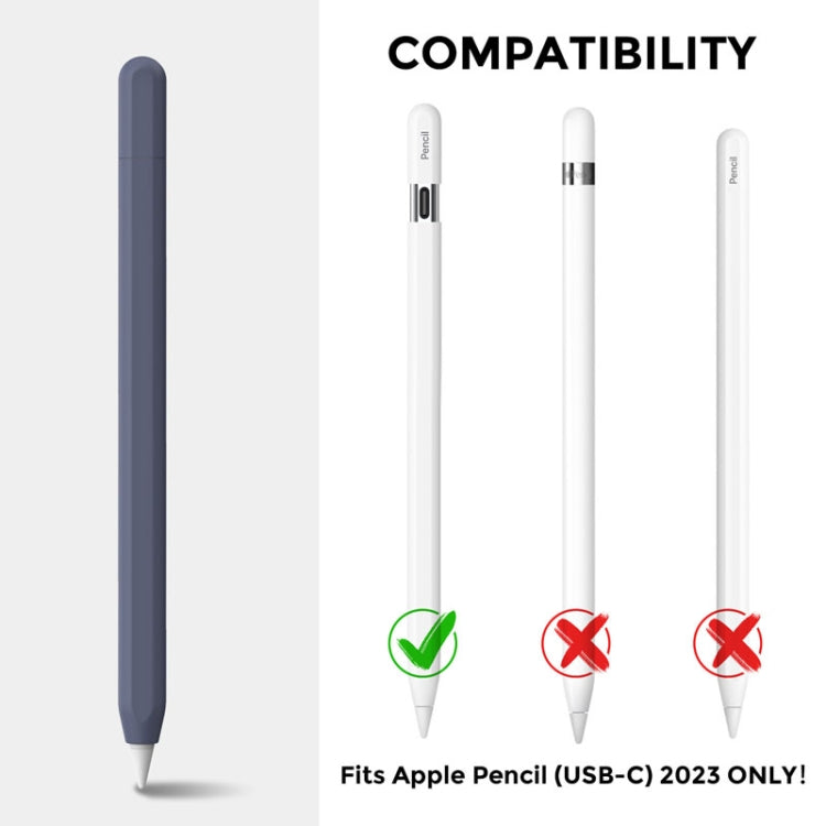 For Apple Pencil (USB-C) AhaStyle PT65-3 Silicone Same Color Protective Case(Midnight Blue) - Pencil Accessories by AhaStyle | Online Shopping South Africa | PMC Jewellery | Buy Now Pay Later Mobicred