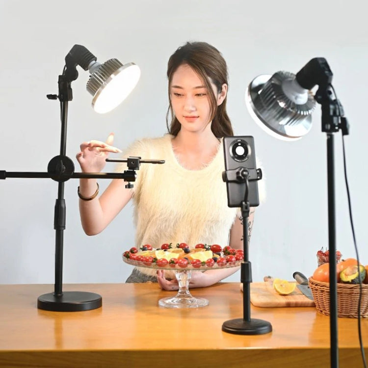 80W 120mm  Mushroom Fill Light + Desktop Overhead Photography Stand Kit for Photo/Video - Selfie Light by PMC Jewellery | Online Shopping South Africa | PMC Jewellery | Buy Now Pay Later Mobicred