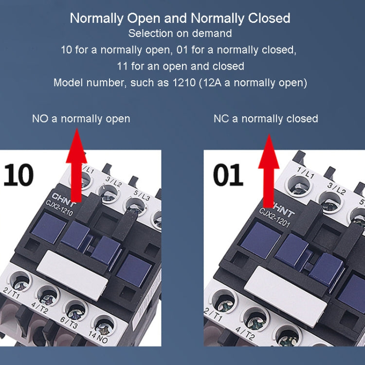 CHNT CJX2-0901 9A 220V Silver Alloy Contacts Multi-Purpose Single-Phase AC Contactor - Relays by CHNT | Online Shopping South Africa | PMC TechLife | Buy Now Pay Later Mobicred