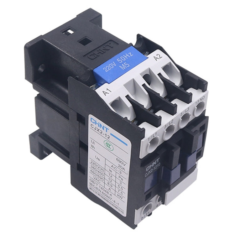 CHNT CJX2-1210 12A 220V Silver Alloy Contacts Multi-Purpose Single-Phase AC Contactor - Relays by CHNT | Online Shopping South Africa | PMC TechLife | Buy Now Pay Later Mobicred