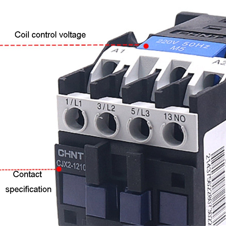 CHNT CJX2-2501 25A 220V Silver Alloy Contacts Multi-Purpose Single-Phase AC Contactor - Relays by CHNT | Online Shopping South Africa | PMC TechLife | Buy Now Pay Later Mobicred
