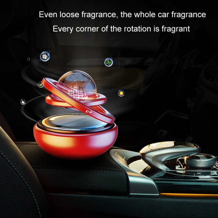 Interstellar Vast Solar Rotating Car Aromatherapy Ornaments, Color: Red - free shipping - PMC Jewellery - Order now!