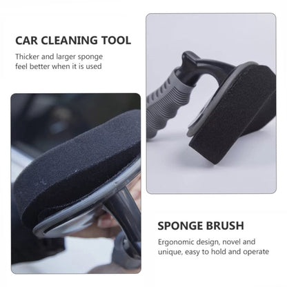 Durable Car Tire Waxing Curved Sponge Brush(Sponge+Handle) - Polishing Machine & Accessories by PMC Jewellery | Online Shopping South Africa | PMC Jewellery