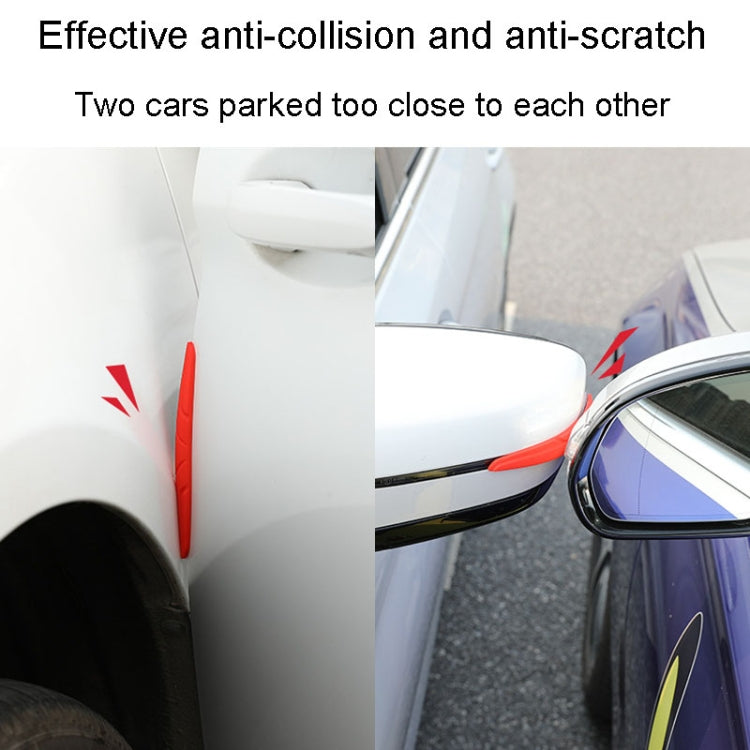 SHANSHI 6pcs /Pack 7753 Car Door Anti-Collision Silicone Strip Bumper Mirror Thickening Decorative Stickers(Black) - Anti Collision Sticker by SHANSHI | Online Shopping South Africa | PMC Jewellery | Buy Now Pay Later Mobicred