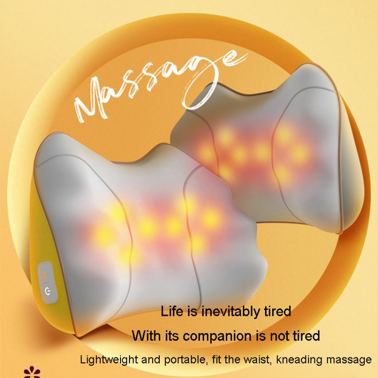 Waist And Back Massager Lumbar Vertebra Car Neck Massage Pillow, Specification: Charging Model Gray - free shipping - PMC TechLife - Order now!