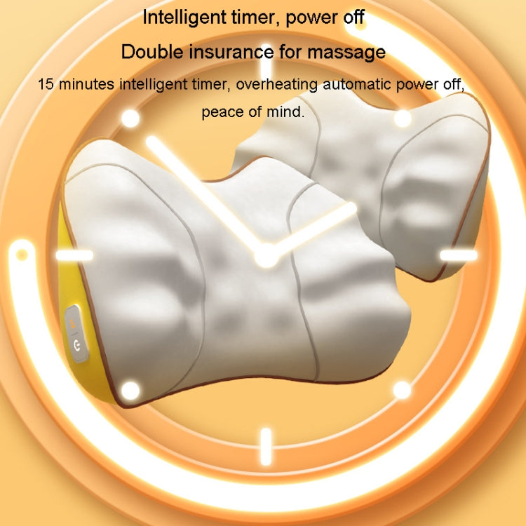 Waist And Back Massager Lumbar Vertebra Car Neck Massage Pillow, Specification: Charging Model Yellow - free shipping - PMC TechLife - Order now!