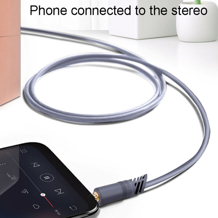 JINGHUA A240 3.5mm Male To Male Audio Cable Cell Phone Car Stereo Microphone Connection Wire, Size: 30m(Gray) - Microphone Audio Cable & Connector by JINGHUA | Online Shopping South Africa | PMC TechLife | Buy Now Pay Later Mobicred