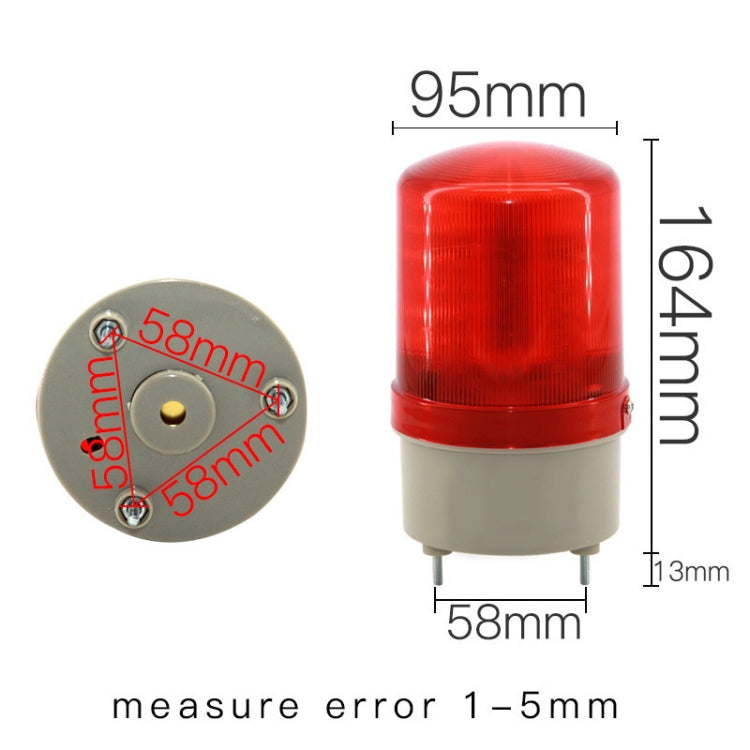 LED Rotating Warning Light Audible Alarm Light(Yellow) - Warning Lights by PMC TechLife | Online Shopping South Africa | PMC TechLife | Buy Now Pay Later Mobicred