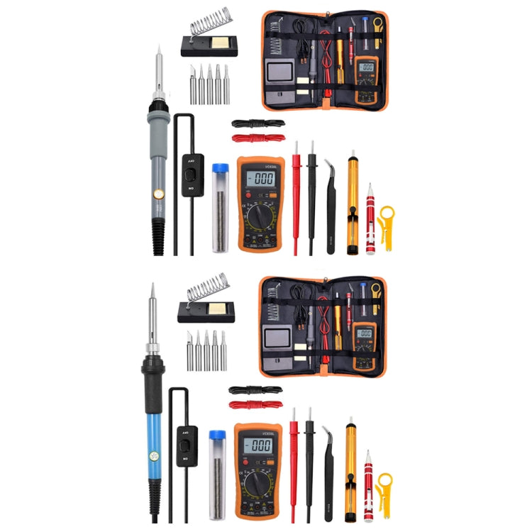 19 in 1 60W Adjustable Temperature Soldering Iron Multimeter Tool Set, Color: Gray US Plug - free shipping - PMc TechLife - Order now!