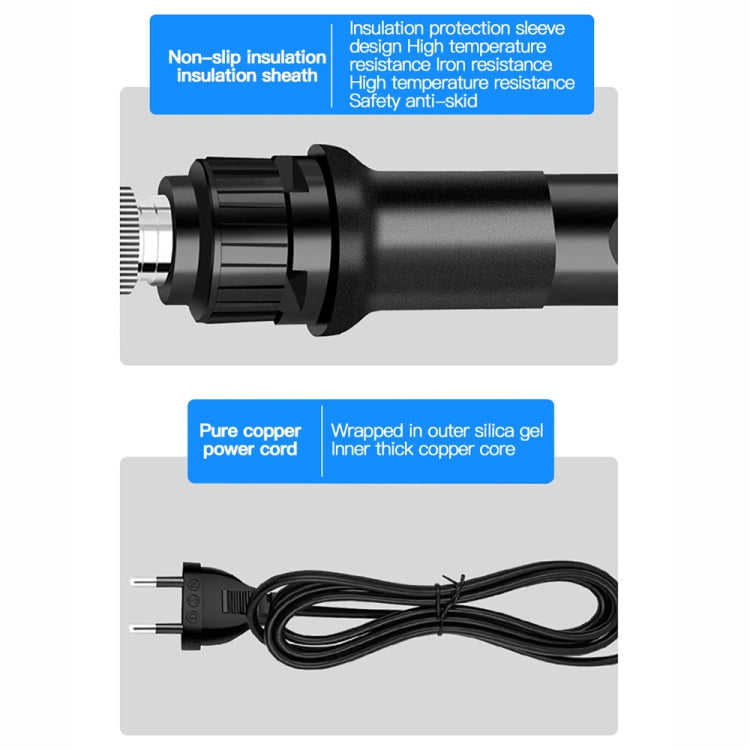 10pcs/ Set  80W Internal Heating Welding Digital Display Soldering Iron Temperature Adjustment Set, Model: Red EU Plug - Electric Soldering Iron by PMc TechLife | Online Shopping South Africa | PMc TechLife | Buy Now Pay Later Mobicred