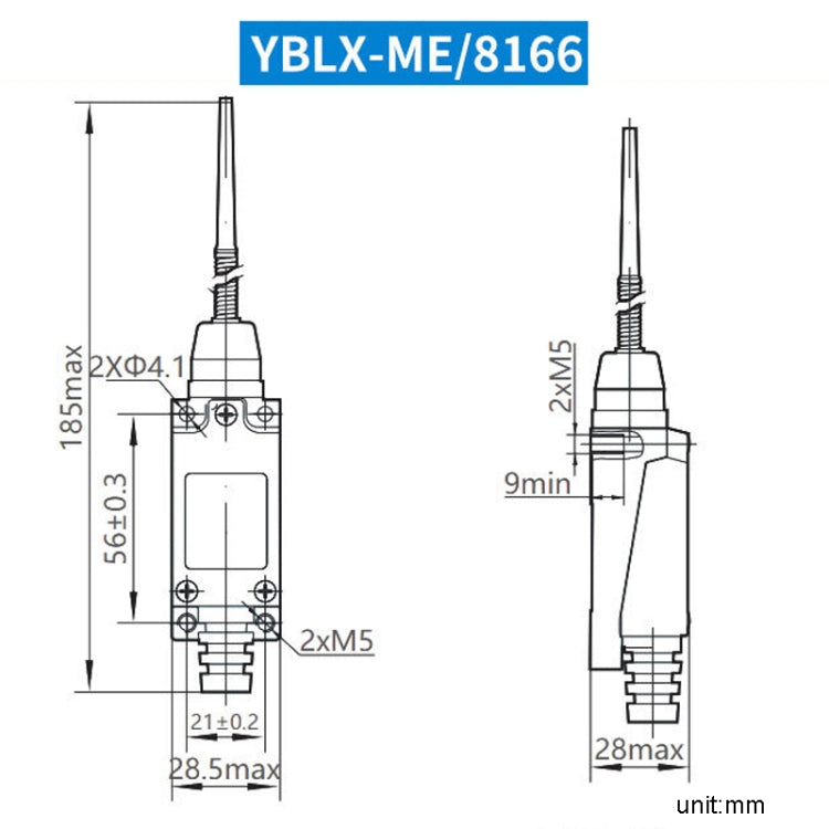 CHNT YBLX-ME8166 Limiter Travel Switches Micro Self-Resetting Stroke Switch - Switch by CHNT | Online Shopping South Africa | PMC TechLife | Buy Now Pay Later Mobicred