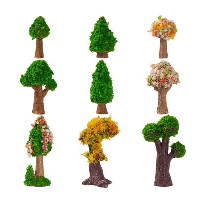 5pcs Micro-Landscape Simulated Green Trees Flowers DIY Gardening Ecological Ornaments, Style: No. 2 Yellow Tree - Ornaments by PMC Jewellery | Online Shopping South Africa | PMC Jewellery