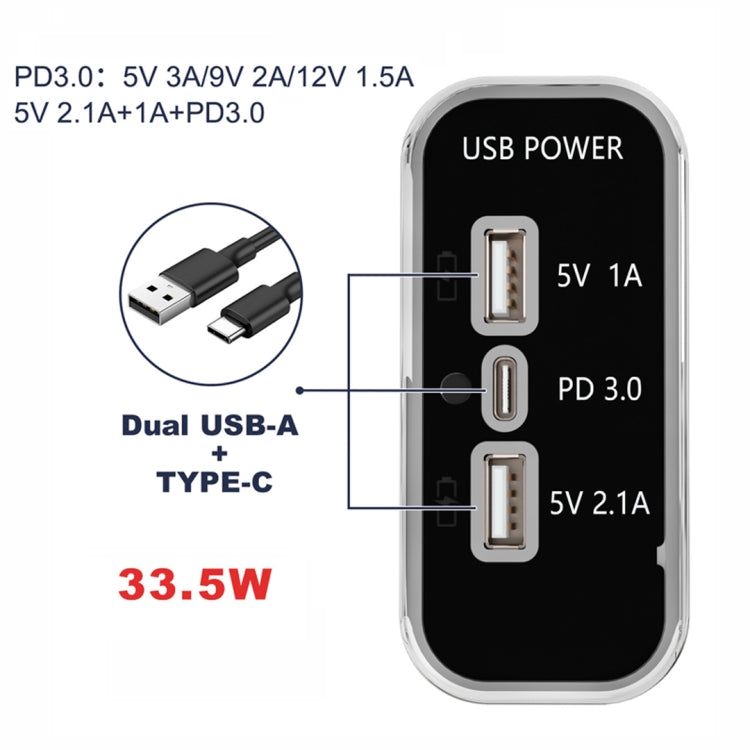 12/24V USB+Type-C Car, RV, Boat Mobile Phone Charger Modification(UCC-316) - DIY Modified Charger by PMC Jewellery | Online Shopping South Africa | PMC Jewellery | Buy Now Pay Later Mobicred