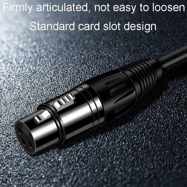 JINGHUA 6.5 Male To Female XLR Audio Cable 6.35 Three Core Balanced Microphone Mixer, Size: 10m(Black) - Microphone Audio Cable & Connector by JINGHUA | Online Shopping South Africa | PMC TechLife | Buy Now Pay Later Mobicred