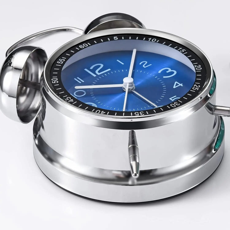4.5 Inch Electroplated Metal Ring Bell Alarm Clock Quartz Clock With Night Light ?, Style: Black - free shipping - PMc TechLife - Order now!