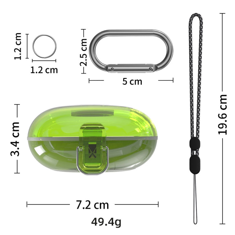 For Beats Fit Pro Transparent PC Hard Shell Earphone Protective Case with Lanyard(Transparent Blue) - Other Case by PMC Jewellery | Online Shopping South Africa | PMC Jewellery | Buy Now Pay Later Mobicred