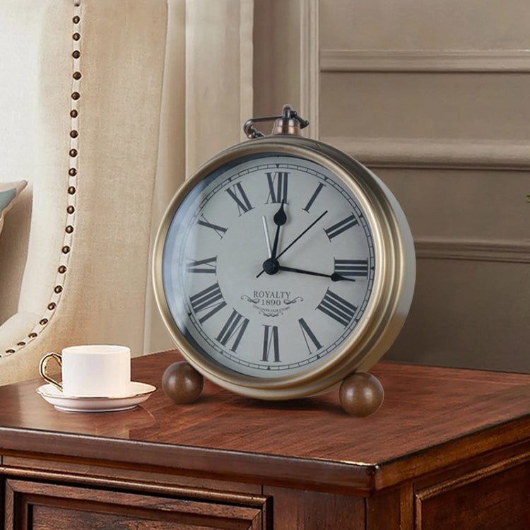 Retro Iron Alarm Clock Simple Desktop Quartz Clock, Style: Light Blue - Novelty Clock by PMc TechLife | Online Shopping South Africa | PMc TechLife | Buy Now Pay Later Mobicred
