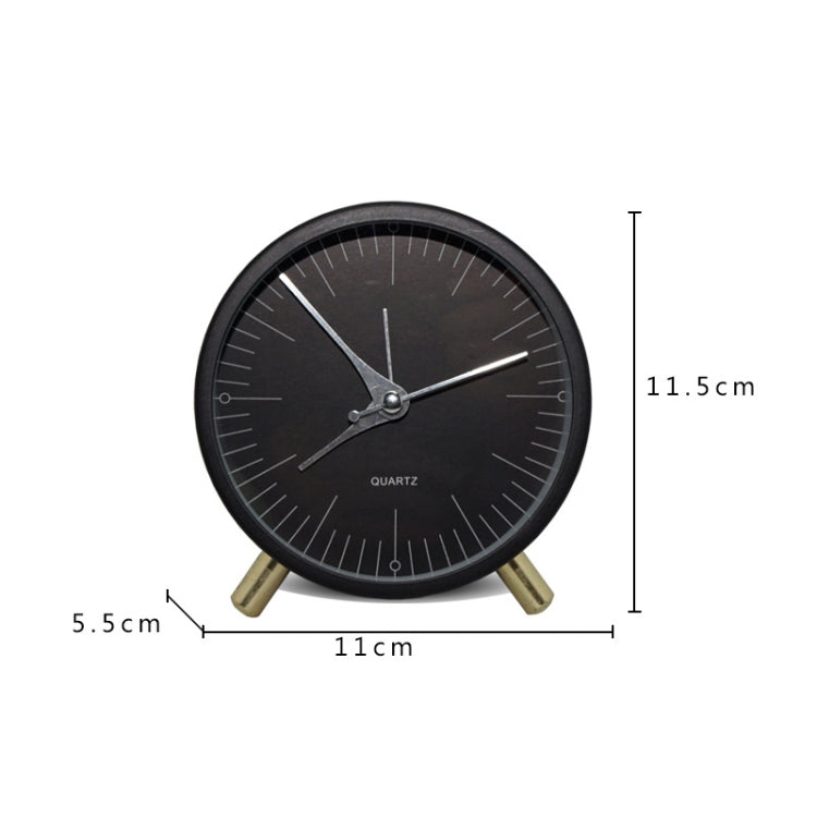 Metal Quartz Alarm Clock Simple Silent Desktop Round Pointer Living Room Clock(White) - Novelty Clock by PMc TechLife | Online Shopping South Africa | PMc TechLife | Buy Now Pay Later Mobicred