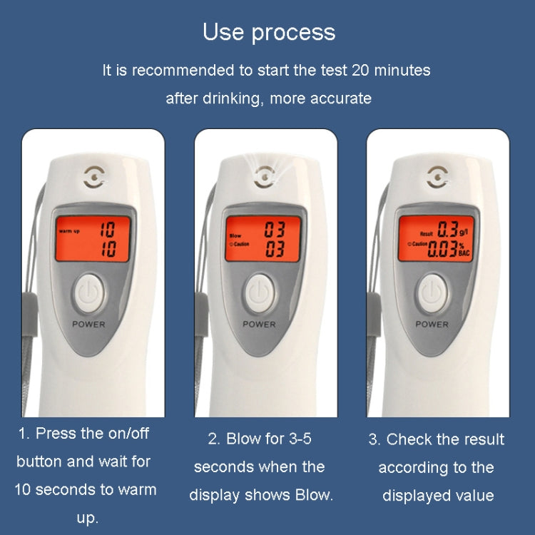 Portable Alcohol Tester Blowing Alcohol Detector European And American Conventional - Breath Alcohol Tester by GREENWON | Online Shopping South Africa | PMC Jewellery | Buy Now Pay Later Mobicred