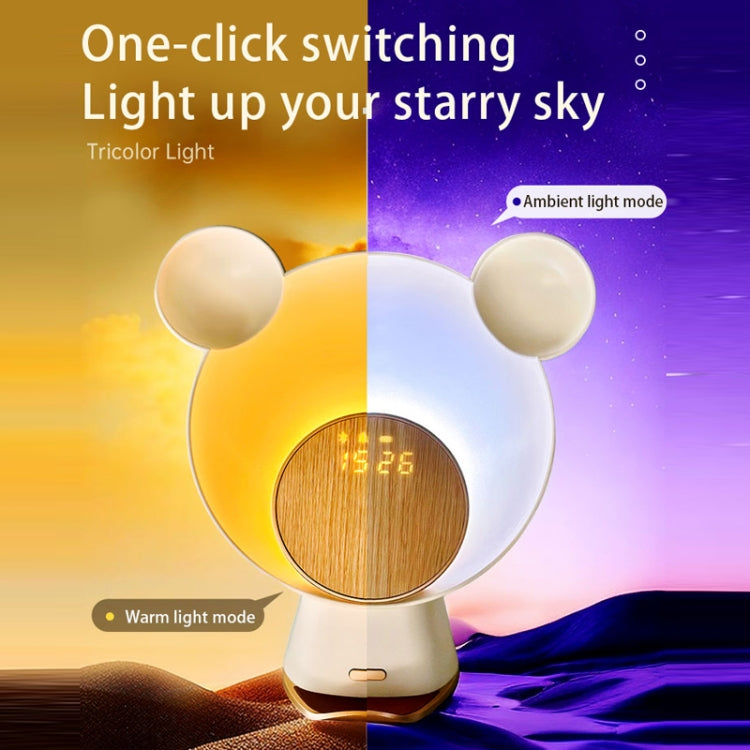Night Light Smart Speaker Wireless Charging Atmosphere Light Alarm Clock(White) - Novelty Clock by PMc TechLife | Online Shopping South Africa | PMc TechLife | Buy Now Pay Later Mobicred