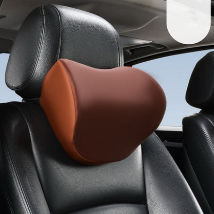 Car Memory Foam Neck Pillow Car Neck Rest Silk Pillow Car Seat Cervical Cushion, Style: Headrest Coffee - Seat Accessories by PMC Jewellery | Online Shopping South Africa | PMC Jewellery | Buy Now Pay Later Mobicred