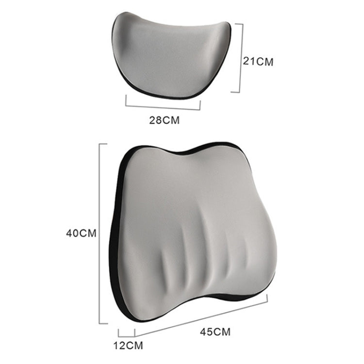 Car Memory Foam Neck Pillow Car Neck Rest Silk Pillow Car Seat Cervical Cushion, Style: Lumbar Pad Coffee - Seat Accessories by PMC Jewellery | Online Shopping South Africa | PMC Jewellery | Buy Now Pay Later Mobicred