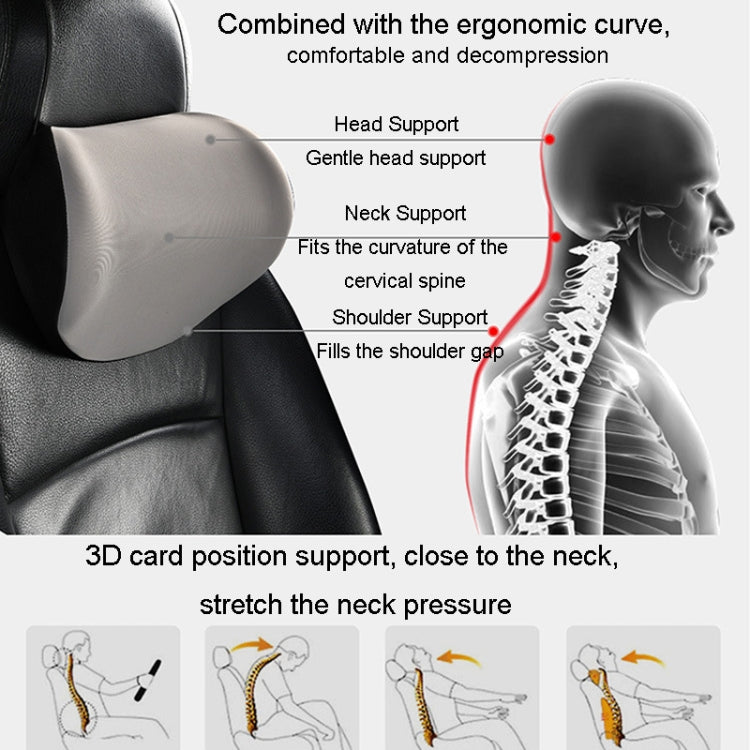 Car Memory Foam Neck Pillow Car Neck Rest Silk Pillow Car Seat Cervical Cushion, Style: Lumbar Pad Gray - Seat Accessories by PMC Jewellery | Online Shopping South Africa | PMC Jewellery | Buy Now Pay Later Mobicred