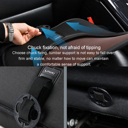 LINXICP 3 In 1 Car Seat Lumbar Cushion Summer Special Memory Foam Breathable Car Back Pad(Coffee) - Seat Accessories by LINXICP | Online Shopping South Africa | PMC Jewellery | Buy Now Pay Later Mobicred